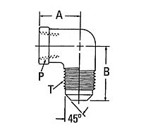 2002 Internal Pipe to 45 Flare Elbow